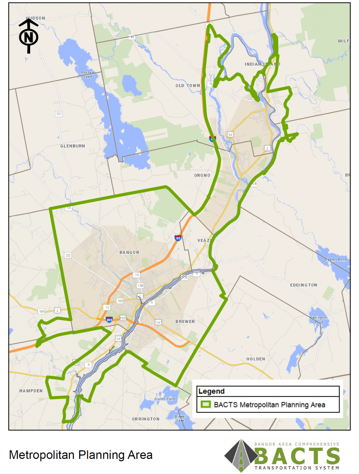 Bangor Area Transportation System About BACTS   Metropolitan Planning Area 1165x1536 